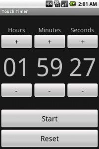 Touch Timer User Input